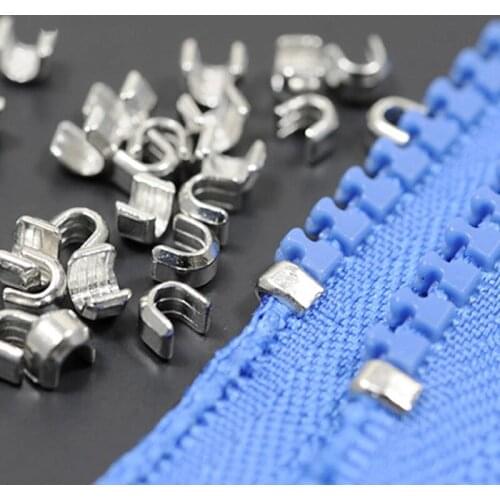 80/100pcs U Shaped Metal Zipper prevent pulling head from falling off DIY Sewing Craft Clothes Pants Universal zipper Accessorie