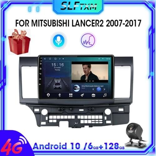 Android 9.0 2 din Car Radio Multimedia Video Player GPS Navigation 10" for Mitsubishi Lancer 2 2007-2012 4G+64G IPS RDS stereo