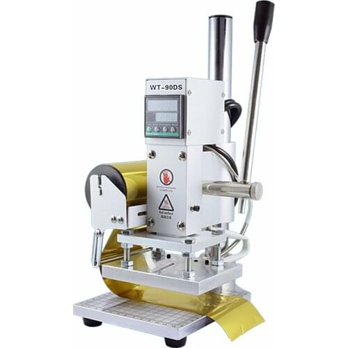 Bronzing Paper Holder Hot Foil Stamping Machine Manual Embossing Machine with Positioning Slider for PVC Leather