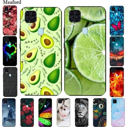 For ZTE Blade V2020 Case 6.53" Silicone Flower Soft Phone Cases For ZTE Blade V2020 Case Black Bumper for ZTE V2020 V 2020 Cover