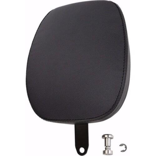 Black Motorcycle Passenger Rear Seat Pad Leather Pillon For Harley Forty Eight Sportster XL 1200 883