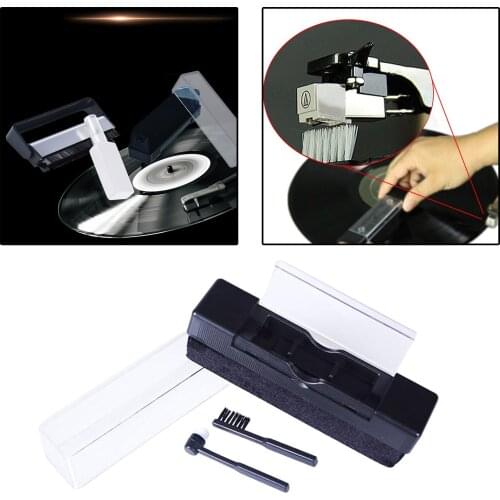Vinyl Record Cleaner Velvet Cleaning Brush Dust Remover for Turntables, Keep Surface Clean