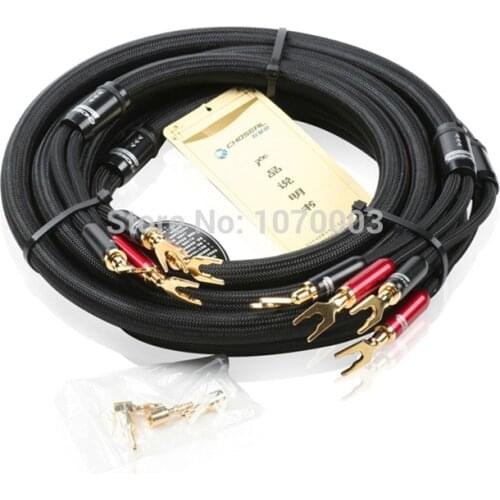 Choseal LB-5108 6N OCC HiFi hi-end hiend Cable 24K gold-plated banana+U plug 2.5m not DIY (pair)