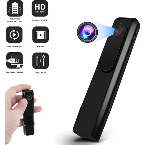 Body Camera Digital HD1080P Mini Camera USB Portable Security Pen Camera Video Recorder Clip Pocket Body Cams For Office Meeting