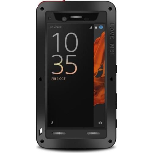 LOVEMEI Dirt-resistant Anti-knock Metal Aluminum Cases Cover with Gorilla Glass for SONY Xperia XZ F8332 Heavy Duty Protection