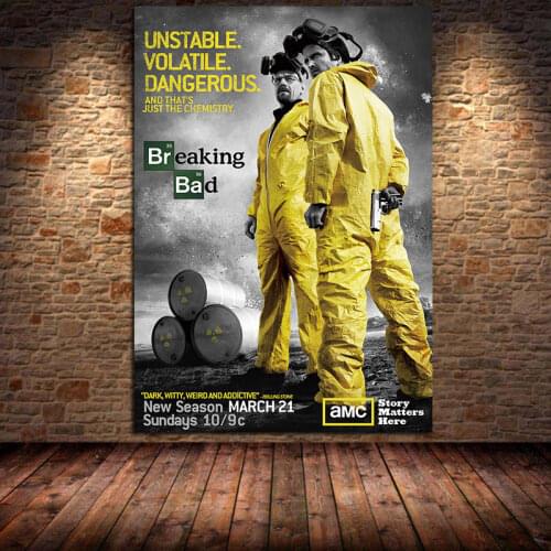 Classic TV Shows Canvas Painting Breaking Bad Series Poster and Print Wall Art Pictures Cuadros for Living Room Bedroom Unframed