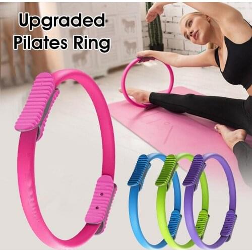 Yoga Circle Dual Grip Yoga Pilates Rings Sport Magic Ring Fitness Resistance Yoga Rings Gym Workout Exercise Equipment 5 colors