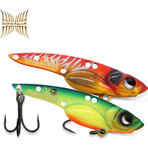 LUREFANS-X50/X55/X60/X70 Sinking Lure 50mm/5mm/60mm/70mmTreble Fishing Hooks Artificial Vibe for Bass Perch Fishing Long Shot