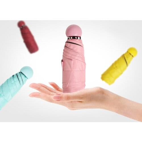300g Small Fashion Folding Umbrella Rain Women Gift Men Mini Pocket Parasol Girls Anti-UV Waterproof Portable Travel UMBRELLAS