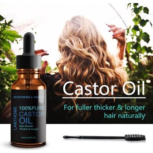 10ml Hair Growth Castor Oil Thicken Lashes Non-irritating Brow Treatment Eyelashes Eyebrows Growth Vitamins Extract Castor Oil