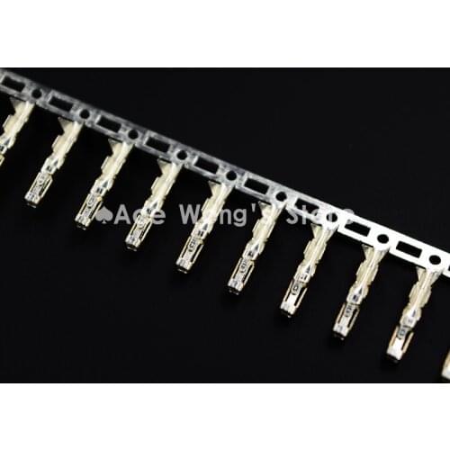 500Pcs/lot copper good quality 1Pin Dupont Jumper Wire Cable female Pin Connectors plug wick crimps 2.54mm wholesale