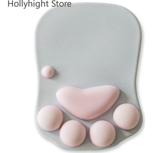 Cute Cat Paw Mouse Pad Office Rubber Pad Animation Girl Personality Mouse Pad Anime Mouse Pad Desk Mat Wireless Charging