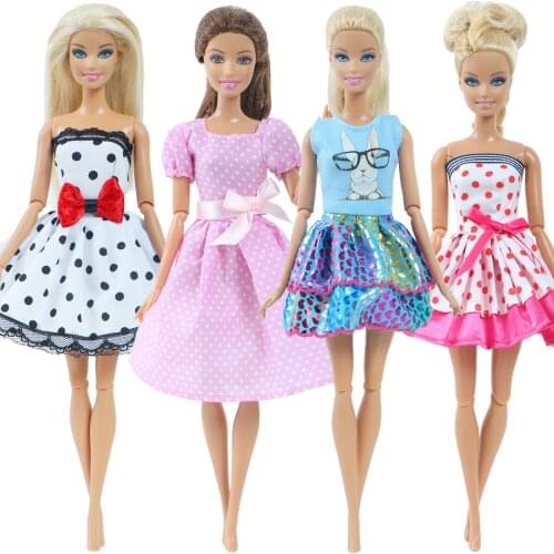 Fashion Mix Style Dress Wedding Party Gown Daily Casual Wear Elegant Skirt Clothes for Barbie Doll Accessories Baby DIY Toy