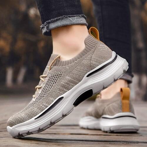 Men Casual Shoes Comfortable Mesh Shoes Summer Breathable Men Loafers Wide Slip On Walking Shoes Men Tenis