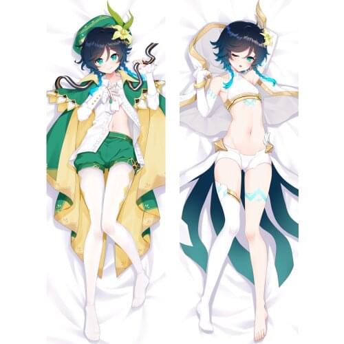 Game Genshin Impact Venti XIAO QIQI Zhongli Body Pillow Cover Cosplay Dakimakura Pillow Case Hugging PillowCase