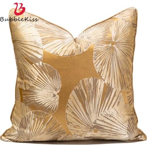 Bubble Kiss Gold Embroidered Cushion Cover Nordic Style Home Party Decor Throw Pillow Cover High Quality Pillowcase for Bedroom