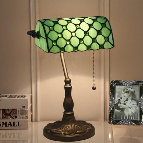 New Tiffany lamp American retro desk old Shanghai Green Republic of China Bank lamp nostalgic Bar Cafe