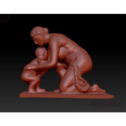 New 3D model relief stl format for CNC Mother with Kid STL