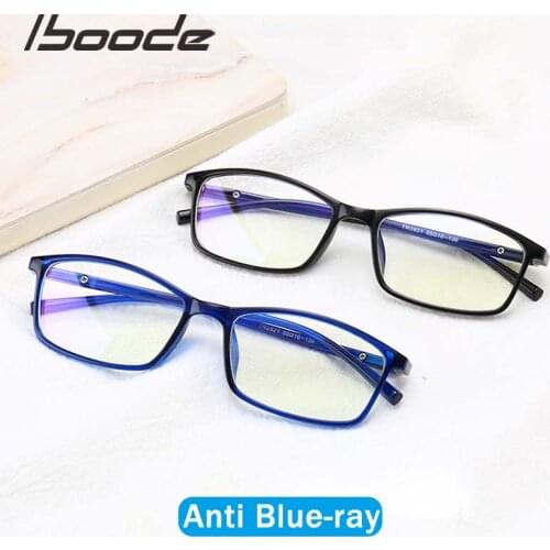 Iboode Anti Blue Light Blocking Reading Glasses Men Square Computer Eyeglasses Spectacle With Diopter +1.0 1.5 2.0 2.5 3.0 3.5 4