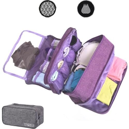 Bra Underwear Organizer Travel Storage Bag Drawer Dividers Box Socks Portable Briefs Clothing Case Wardrobe Closet Accessories