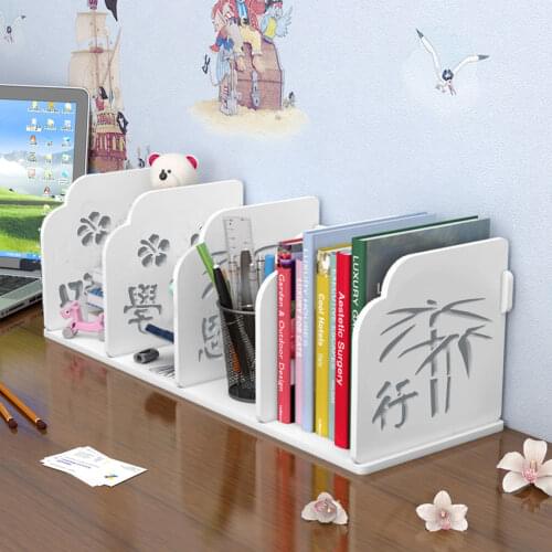 Hollow Book Storage Rack Wooden Office Desktop File Shelf Information Magazine Storage Holder Living Room Table Book Stand