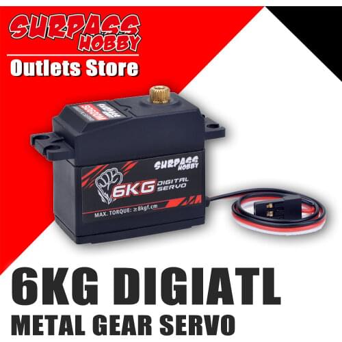 Surpass Hobby 6KG Metal Gear Servo Digital Servos Motor 2s for 1/10 RC Monster Car Helicopter Boat Duct Plane Airplane Robot