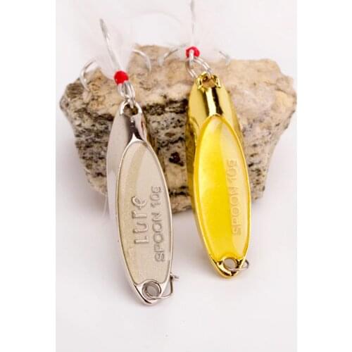 Luminous metal lure for fishing spoon lure 10g gold/silver black bass lure fishing bait hard lure free shipping