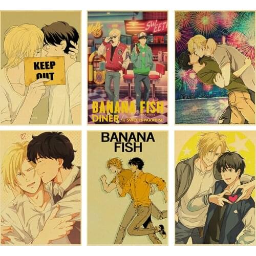 Vintage Japanese Anime Banana Fish Retro Art Posters Movie Canvas Painting Home Living Room Decor Wall Pictures Mural Cudros