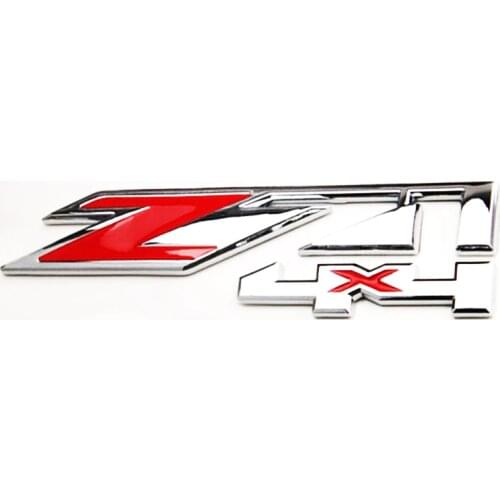 Z71 4x4 Emblem Decal Car Sticker Badge New Red Chrome for Chevrolet Silverado GMC Sierra Tahoe Truck