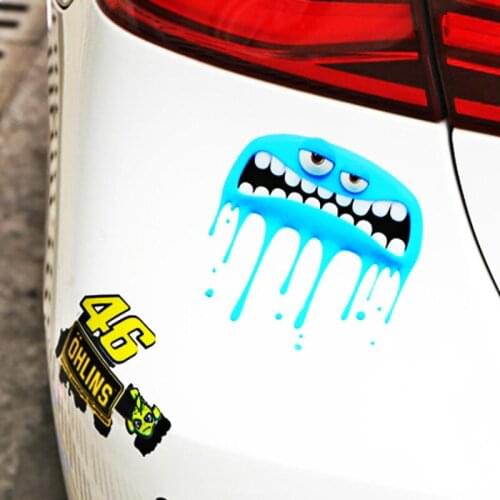 Aliauto Funny Car Sticker Grimace Cover Scratches Cartoon Decal Accessories for Volkswagen Passat Bmw Skoda Octavia Audi A4 Polo
