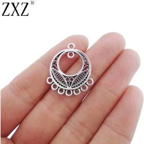 ZXZ 10pcs Chandelier Earring Multi Connector Charms Pendants Jewelry Findings 26x23mm
