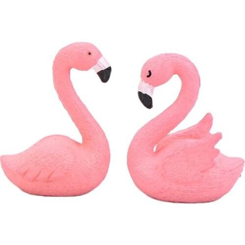1 Pcs Flamingo animal bonsai fleshy ornaments moss micro landscape decorative Fairy Garden Miniature Ornament gift Decoration
