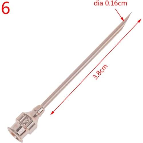 10pcs NO.6 Stainless Steel Syringe Dispensing Blunt Needle Tip Pin Adhesive