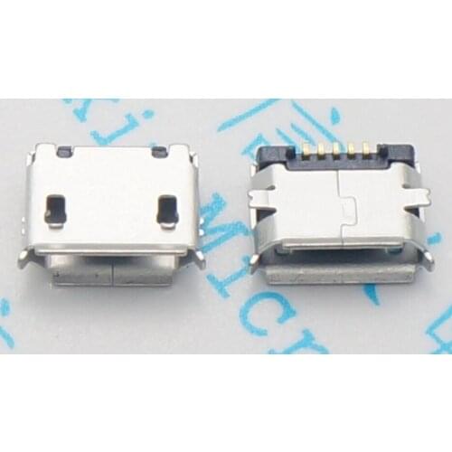 100pcs micro USB female socket 5pin SMD Short needle Copper shell Data port Charging port MK5P Mini usb connector Free shipping