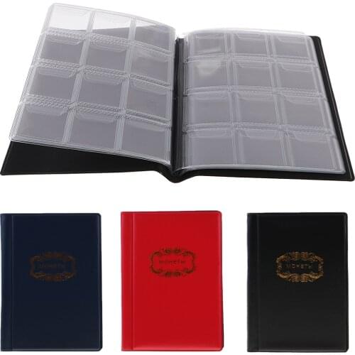 120 Coins Collection Holders for Money Storage Pockets Album Wallet for Collectors