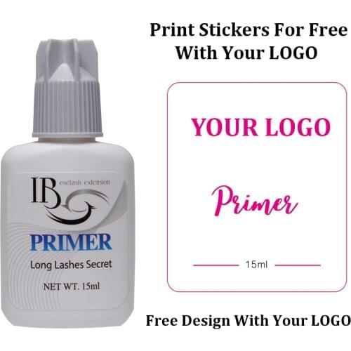 15ml Primer From Korea Lashes Glue Tools Soft Eyelash Extension Reinforcement Grafting Your LOGO Free Design Label Customized