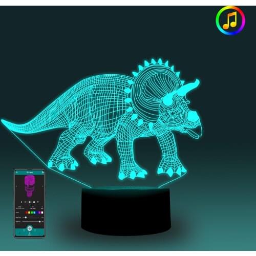 3D Illusion Lamp Dinosaur Touch/Remote Control/Smart Night Light Kids Room Decoration Birthday Gift For Boy