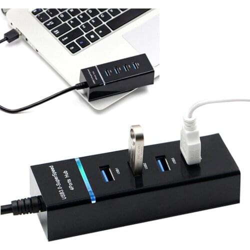 4 Ports USB 3.0/2.0 HUB Splitter High Speed HUB High-Speed Multi Expansion For Desktop PC Desktop Laptop Adapter USB 3.0/2.0 HUB