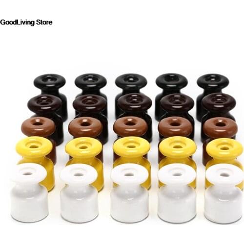 5pcs/lot for Wall Wiring High Frequency 5 Colors Electric Porcelain Ceramic Insulator Ceramic Insulators Porcelain Insulator