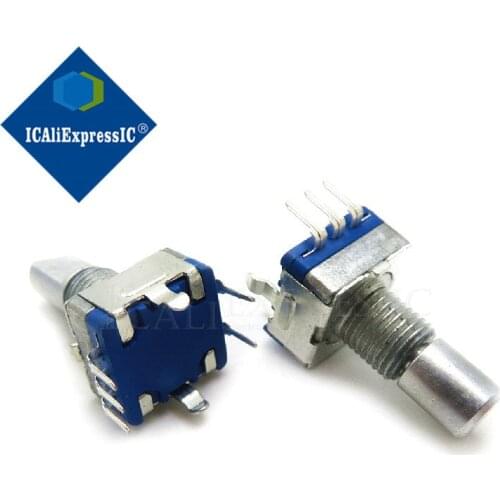 5PCS Half axis rotary encoder, handle length 15mm code switch/ EC11 / digital potentiometer with switch 5Pin In Stock