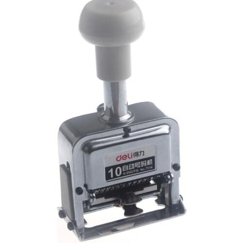 7510 10-Digit Digital Seal Automatic Number Machine Code Page Number Printer Metal Production Date Office Supplies Stationery