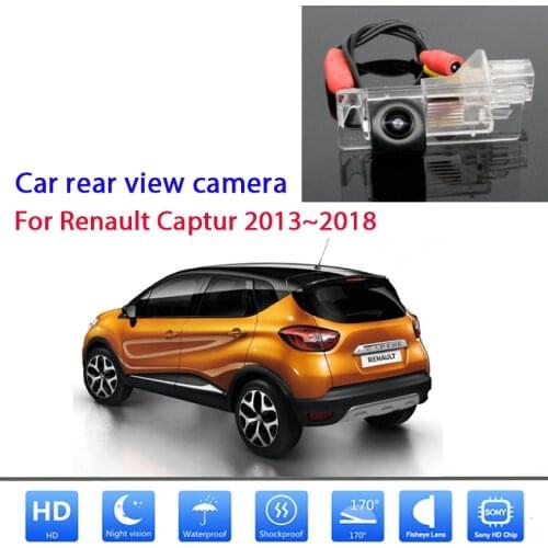 Car Rear View Camera For Renault Captur 2013 2014 2015 2016 2017 2018 CCD Full HD Night Vision Backup Reverse Camera Waterproof