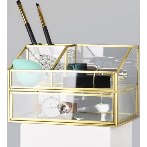 Cosmetics Storage Display Case ,Cosmetic Organizer,Glass Makeup Storage,Lipstick Organizer,for Dressing Table, Birthday
