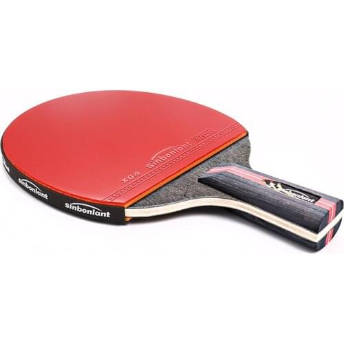 Professional Tennis Table Racket Short Long Handle Carbon Blade Rubber With Double Face Pimples In Ping Pong Rackets With Case