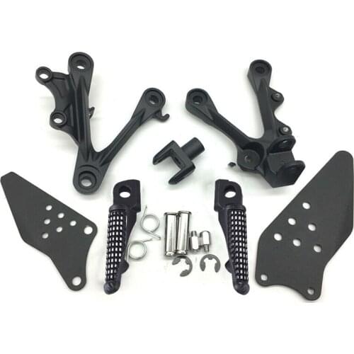 For Kawasaki Ninja ZX6R/636 Black Front Foot Pegs Footrest Bracket Fit for 2009-2015