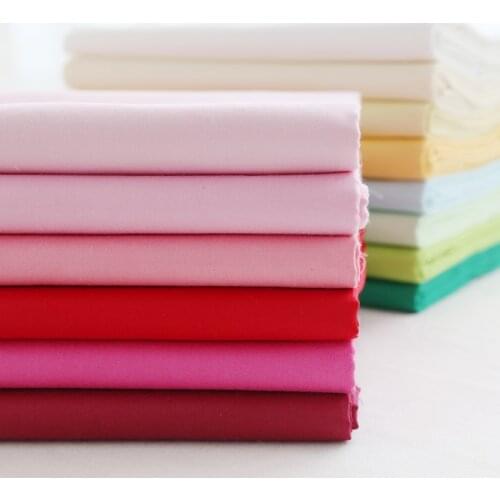 160x50cm Cotton Fabrics Solid Colors Charm Packs Fat Quarter Meter Home Textile For Bedding Quilting Patchwork Craft Clothing