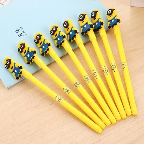 Jonvon Satone Top Fashion 0.38mm kawaii school tools gel pens Cute Cartoon Pen Refills For Student Stationery Wholesale