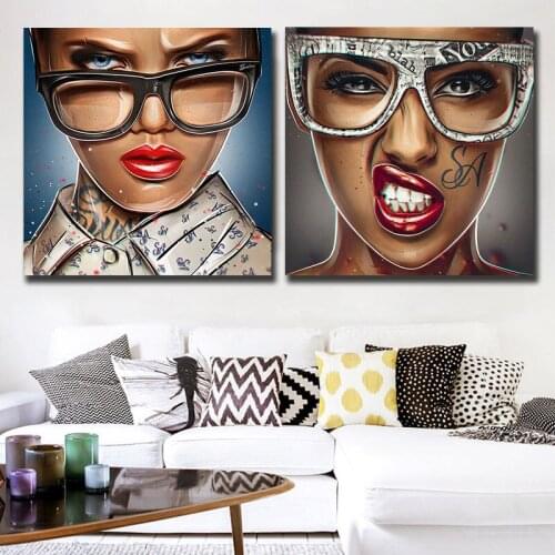 Full Square Round Diamond painting Sexy Tattoo Girl With Glasses diamond embroidery 5 d cross stitch mosaic pattern S2