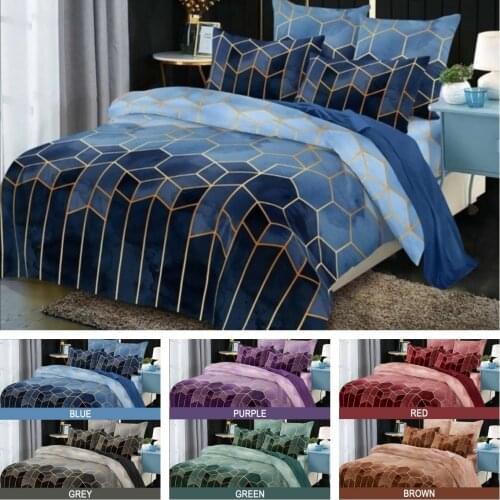2020 Hot 2/3pcs Bedding Set Plaids Printing Duvet Cover Sets 1 Quilt Cover + 1/2 Pillowcases US/EU/AU Size twin full queen king