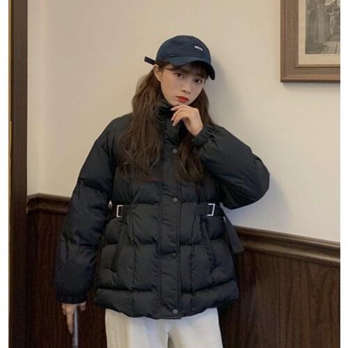 Han edition with control will accept waist loose big layout package suits with thick cotton-padded clothes cotton-padded jacket